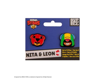 Cinereplicas Brawl Stars set pinů (Nita & Leon)