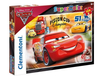 Clementoni Cars Puzzle Supercolor 104 dílků