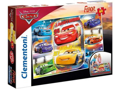 Clementoni Cars Puzzle Supercolor Floor 40 dílků