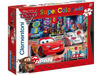 Clementoni Cars Puzzle Supercolor Maxi Auta 104d