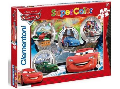 Clementoni Cars Supercolor Auta Puzzle 104d