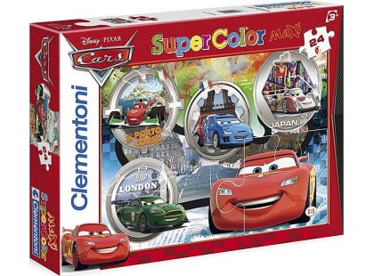 Clementoni Cars Supercolor Auta Puzzle Maxi 24d
