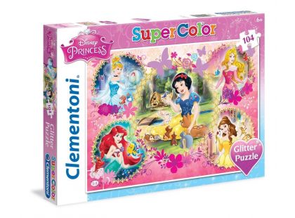 Clementoni Disney Glitter Princess Supercolor Puzzle 104d