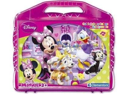 Clementoni Disney Minnie Kostky v kufříku Baby 12 kostek