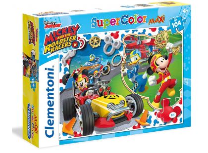 Clementoni Disney Puzzle Maxi Supercolor Mickey závodník 104d