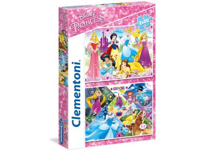 Clementoni Disney Puzzle Princezny Supercolor 2 x 20 dílků