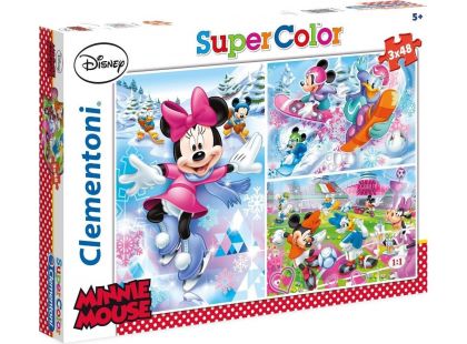 Clementoni Disney Puzzle Supercolor Minnie sport 3x48d