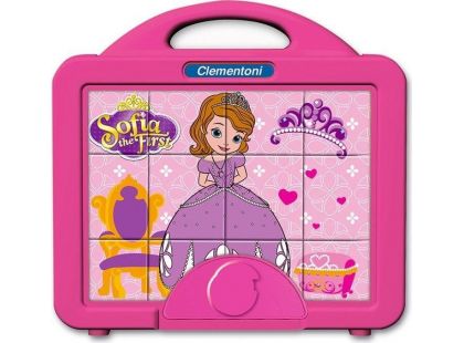 Clementoni Disney Sofia Kostky v kufříku Baby 12 kostek