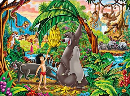 Clementoni Disney Supercolor Kniha Džunglí Puzzle 250d