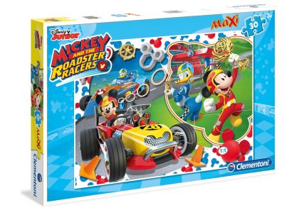 Clementoni Disney Supercolor Maxi Puzzle 30 d Mickey závodník