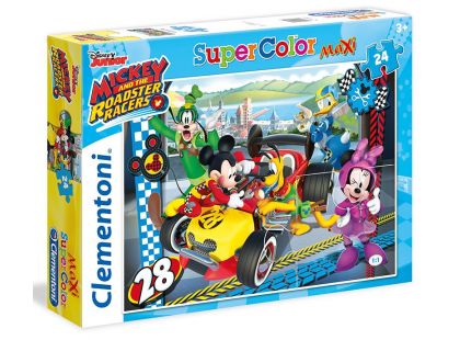 Clementoni Disney Supercolor Maxi Puzzle Mickey závodník 24 dílků