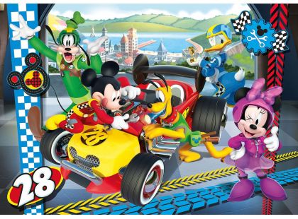 Clementoni Disney Supercolor Maxi Puzzle Mickey závodník 24 dílků