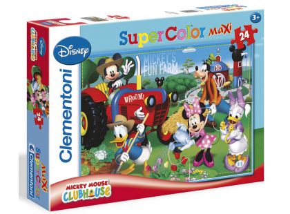Clementoni Disney Supercolor Mickeys Fun Farm Puzzle Maxi 24d