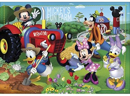 Clementoni Disney Supercolor Mickeys Fun Farm Puzzle Maxi 24d