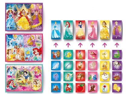 Clementoni Kostky Multi Play 12 kostek Princezny