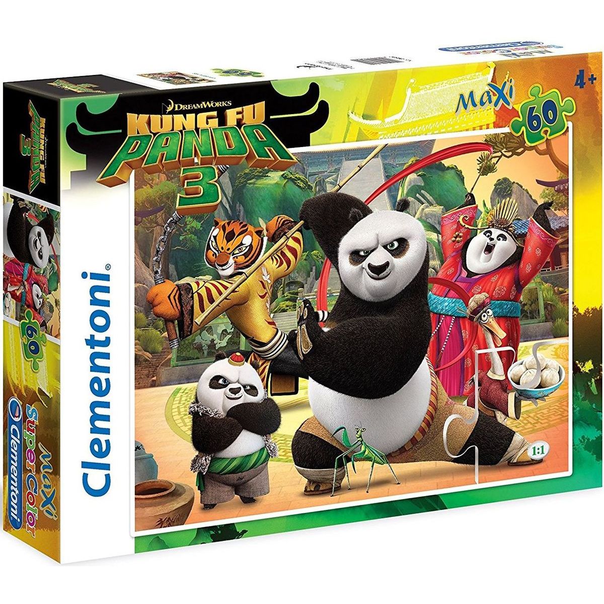 Clementoni Kung Fu Panda 3 Puzzle Maxi Supercolor 60 dílků
