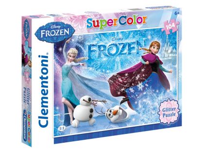 Clementoni Ledové království Supercolor Glitter Puzzle 104d - Poškozený obal