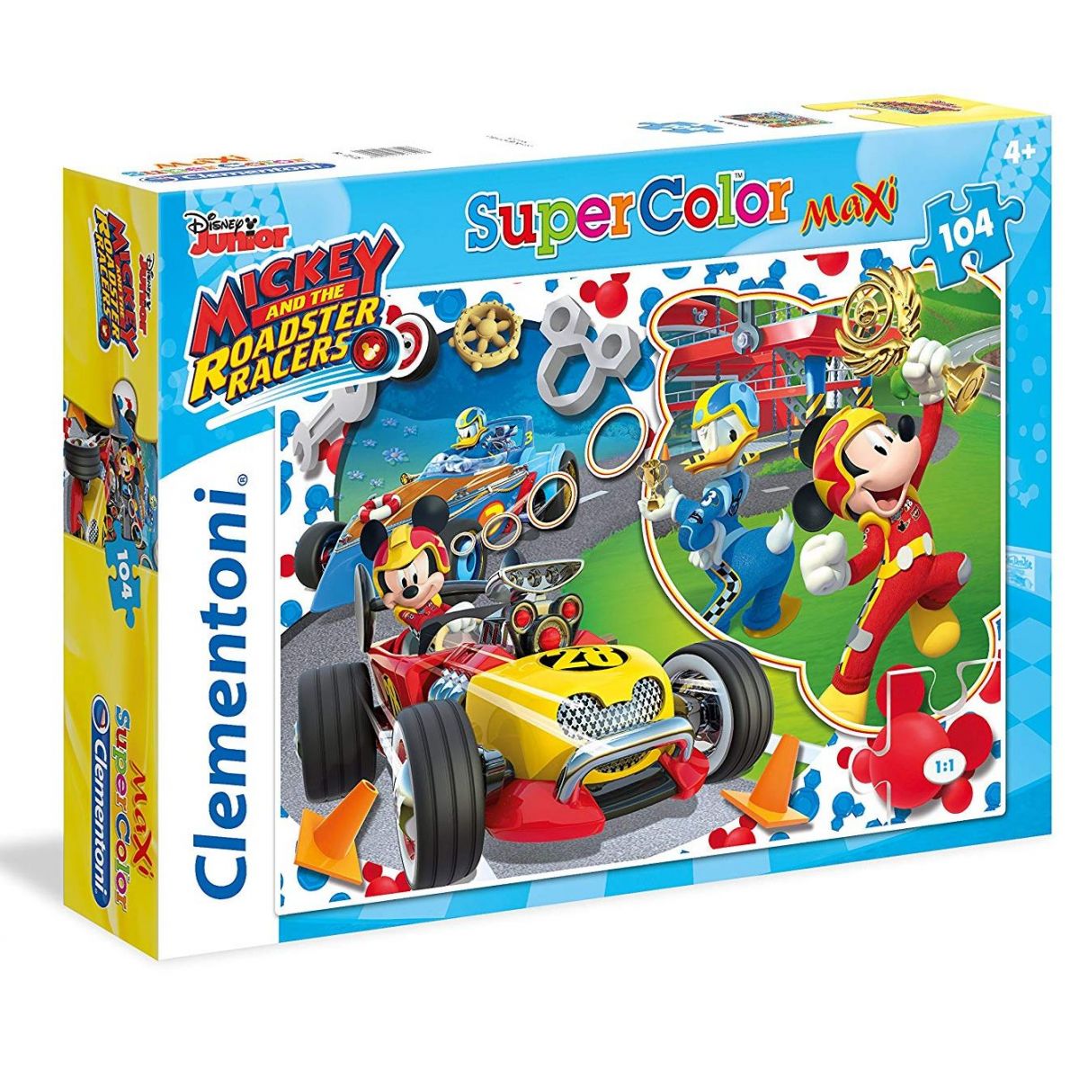 Clementoni Mickey závodník Supercolor Puzzle 104d