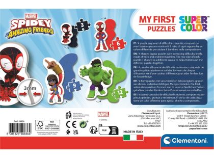 Clementoni Moje první puzzle 3, 6, 9 a 12 dílků Spidey Marvel