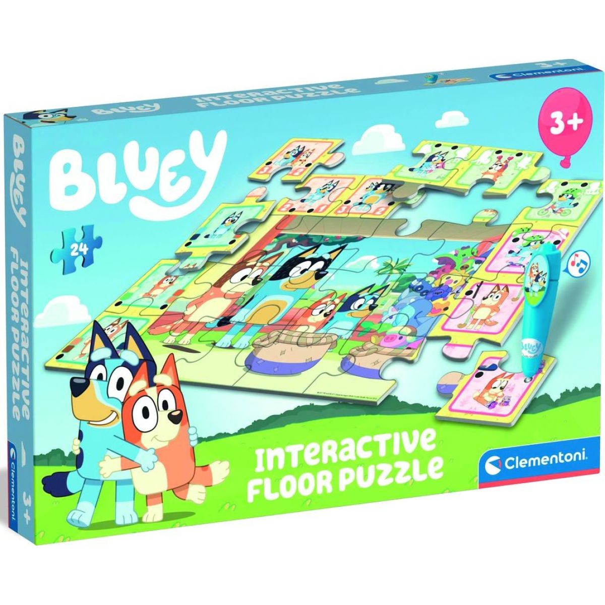 Clementoni Podlahové puzzle s interaktivním perem Bluey | Maxíkovy hračky