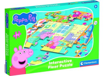 Clementoni Podlahové puzzle s interaktivním perem Prasátko Peppa
