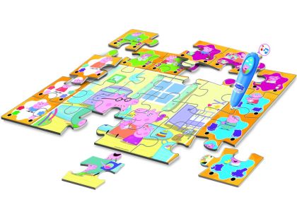 Clementoni Podlahové puzzle s interaktivním perem Prasátko Peppa