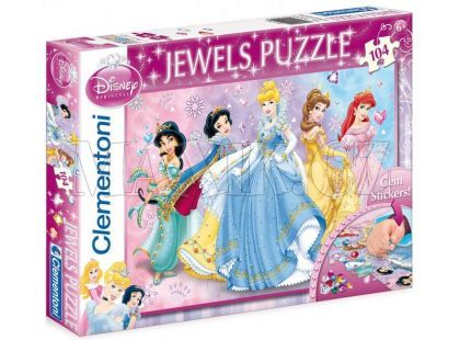 Clementoni Puzzle - Disney Princezny s drahokamy 104 dílků