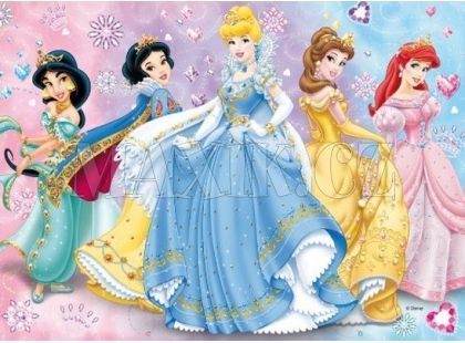 Clementoni Puzzle - Disney Princezny s drahokamy 104 dílků