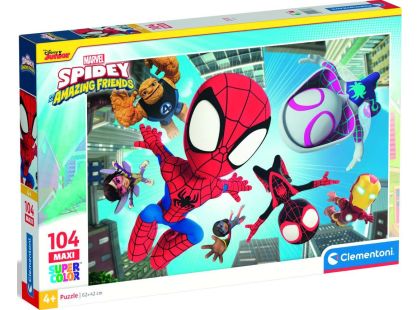 Clementoni puzzle 104 Maxi  Spidey a jeho úžasní kamarádi