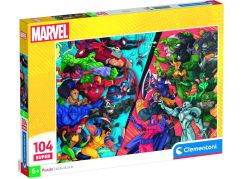 Clementoni puzzle 104 Super Marvel Hrdinové vs Padouši