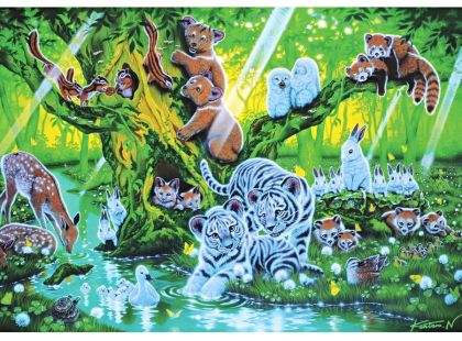 Clementoni Puzzle 1500 dílků, Zvířátka na stromě