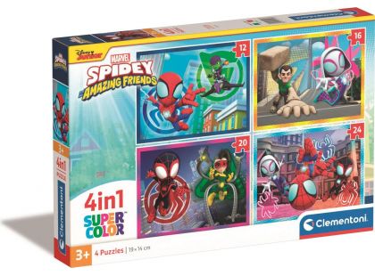 Clementoni Puzzle 4 v 1 Spidey and his amazing friends