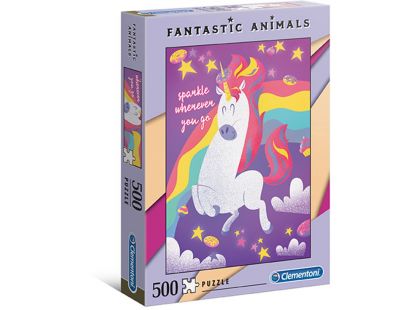 Clementoni Puzzle Fantastic Animals 500 dílků Jednorožec