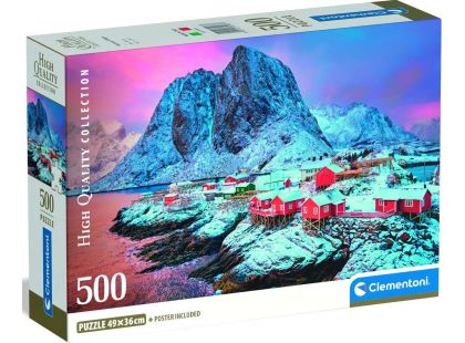 Clementoni puzzle 500 Hamnoy vesnice
