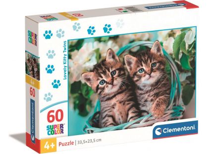 Clementoni Puzzle 60 dílků Koťátka dvojčátka