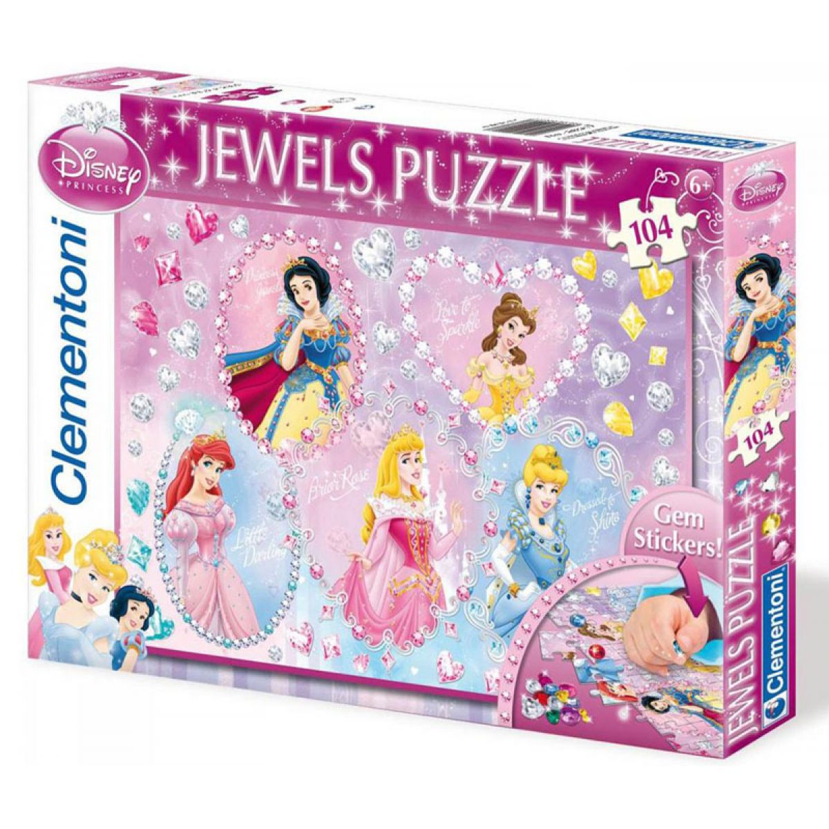 Clementoni Puzzle Disney Princezny s diamanty 104 dílků