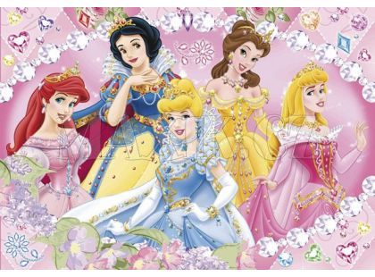 Clementoni Puzzle Disney Princezny s diamanty 104 dílků