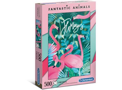 Clementoni Puzzle Fantastic Animals 500 dílků plameňáci
