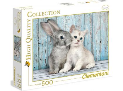 Clementoni Puzzle Kočka a králík 500 dílků