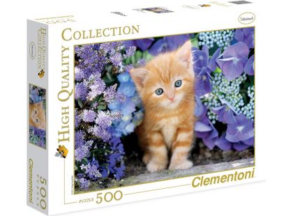 Clementoni Puzzle Kotě v květinách 500 dílků