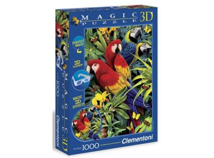 Clementoni Puzzle Magic 3D Papoušci 1000d
