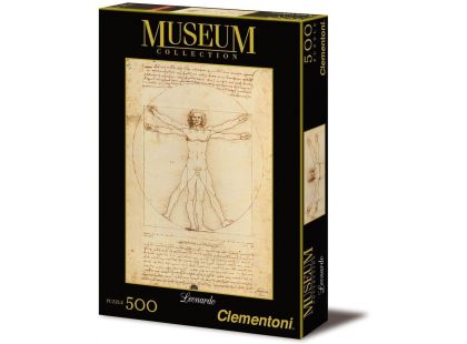 Clementoni Puzzle Museum Leonardo Uomo Vitruviano 500d