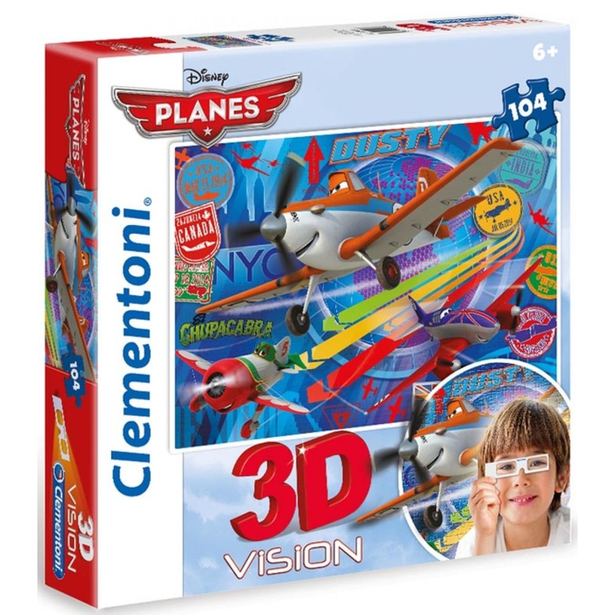 Clementoni Puzzle Planes 3D Vision 104d