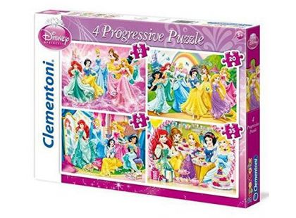 Clementoni Puzzle Progressive 4 v 1 Princezny