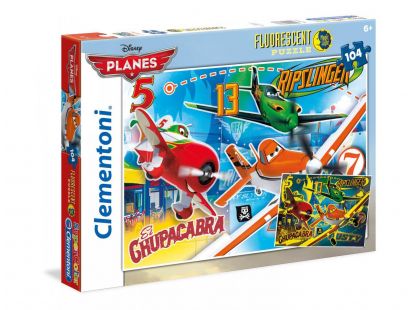 Clementoni Puzzle Supercolor 104 dílků, Letadla svítící