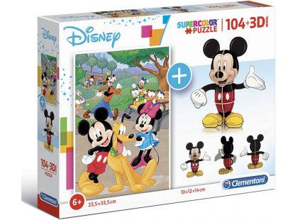 Clementoni 3D Puzzle Supercolors Mickey Mouse 104 dílků
