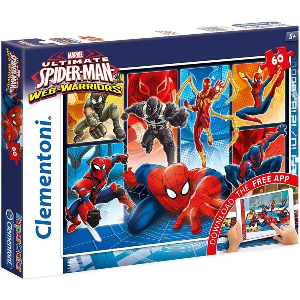Clementoni Spider-man Puzzle Supercolor App 60 dílků