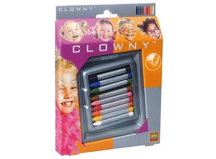 Clowny Barvy tužky na obličej 9 barev