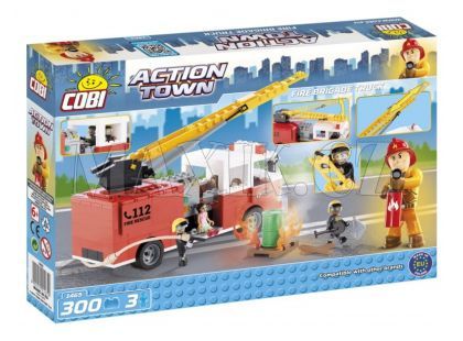 Cobi 1465 Action Town Hasičské auto s výsuvným žebříkem