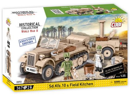 Cobi 2272 Německé polopásové vozidlo Sd.Kfz10 s polní kuchyní